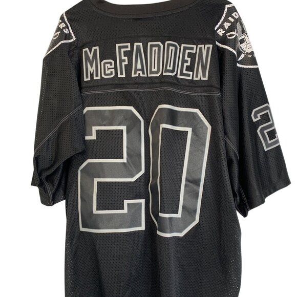 Retro NFL Team Apparel Oakland Raiders Darren McFadden #20 Black Jersey Size XL - Picture 1 of 8